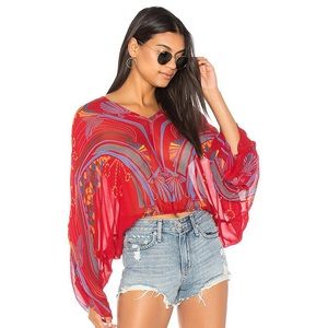Free People Beneath the Sea Top - Red/Large ✨